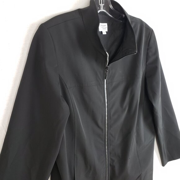Margaret O'Leary Coat Jacket Full Zip Minimalist Black sz L Contemporary Sporty - Picture 9 of 12